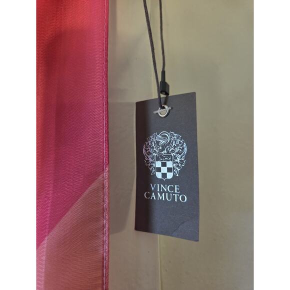 New Vince Camuto Pink Floral Scarf 47" Square Romantic Feminine - Picture 3 of 8